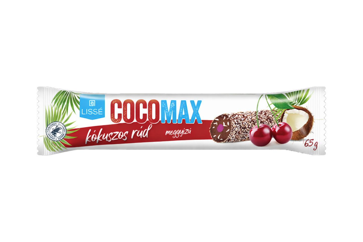 Cocomax Cherry Flavoured Cacao and Coconut Bar 65g