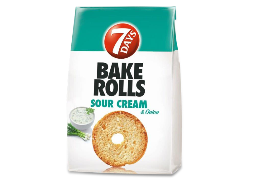 Double baked rolls with sour cream and onion flavour