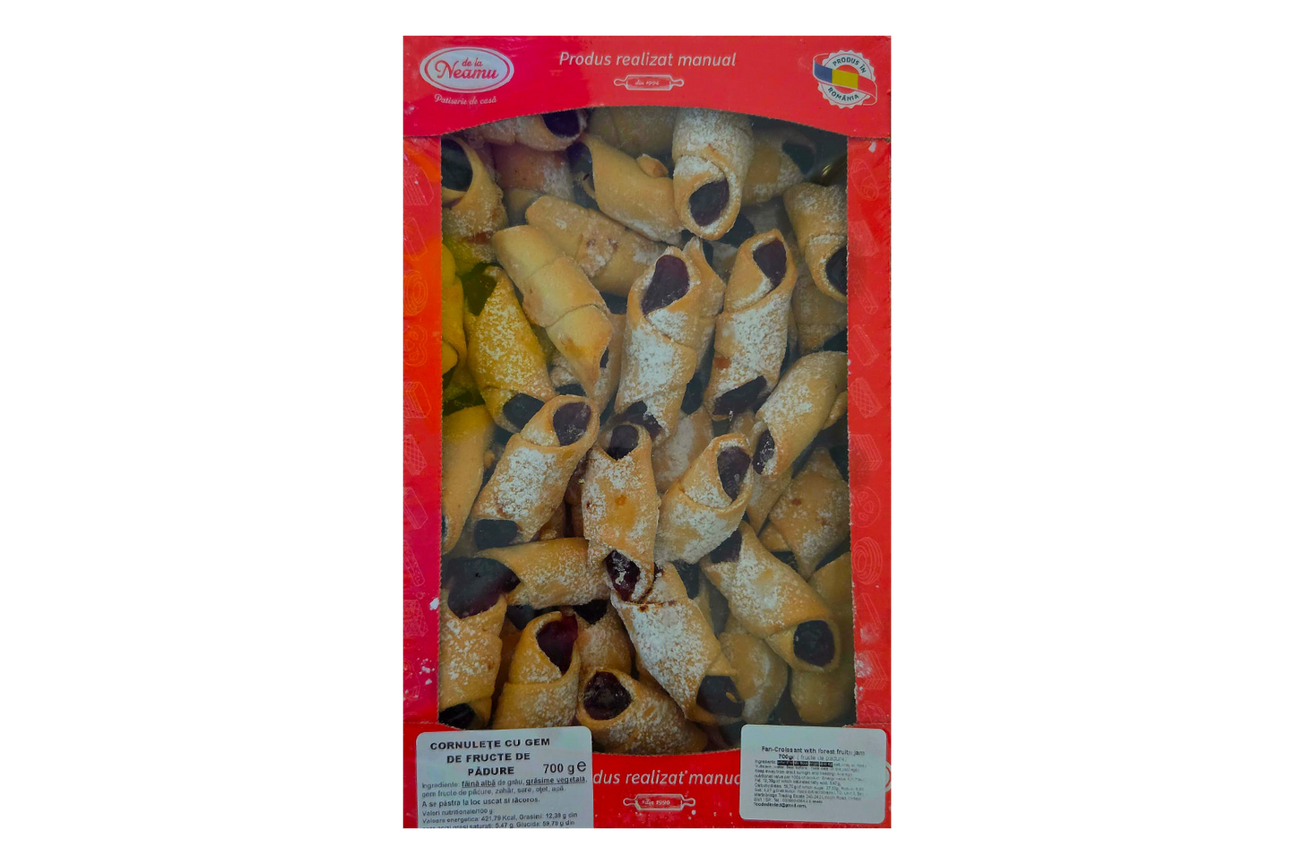 De la Neamu forest fruit jam rolls 700g – soft crescent rolls with mixed berry filling