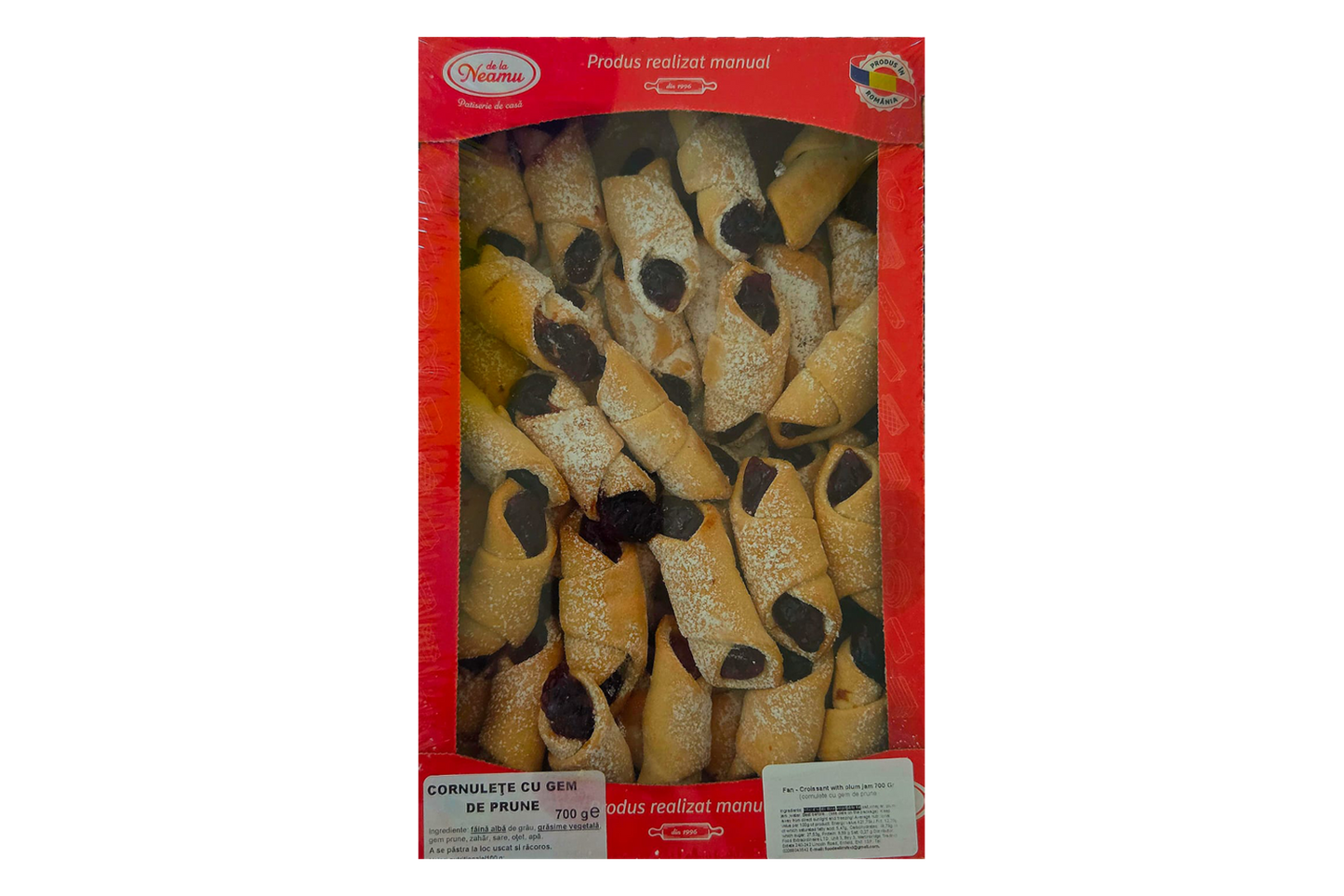 De la Neamu plum jam rolls 700g – traditional crescent pastries with plum jam