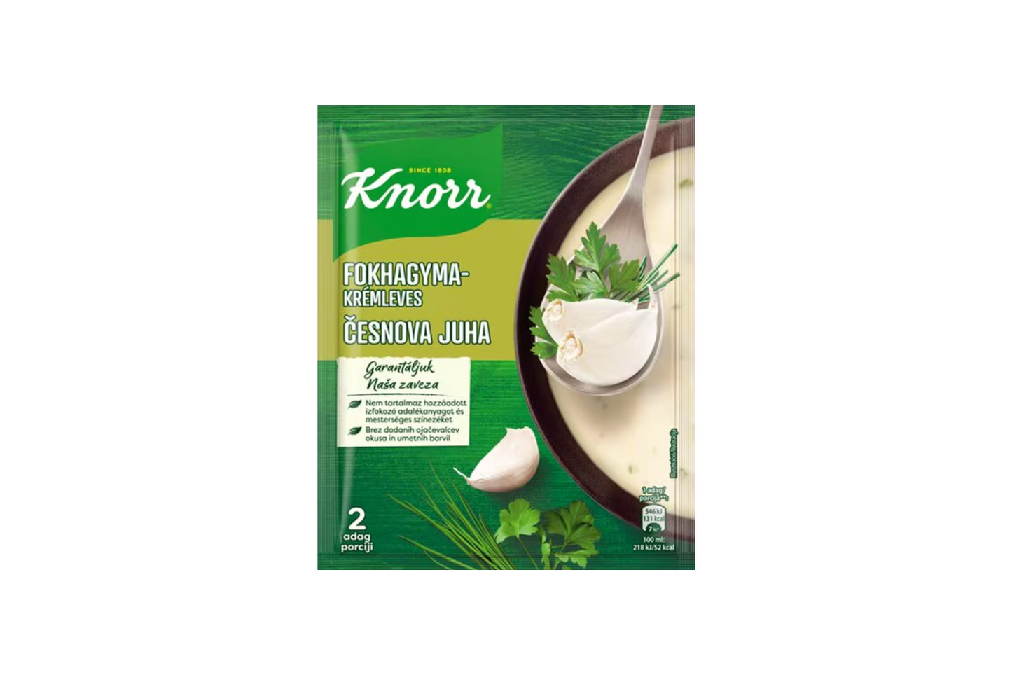 Instant garlic cream soup