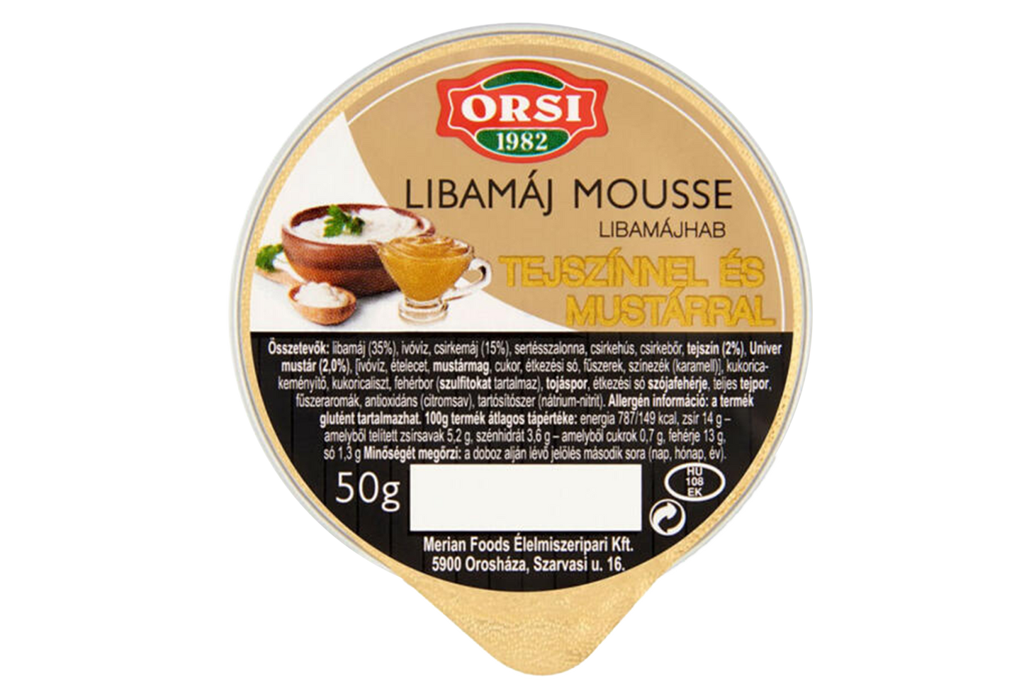 Double cream and mustard goose liver mouosse