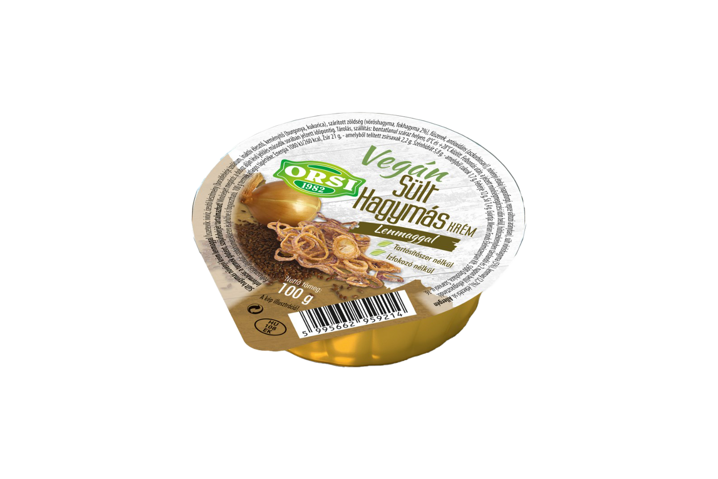 Vegan fried onion spread with flaxseed