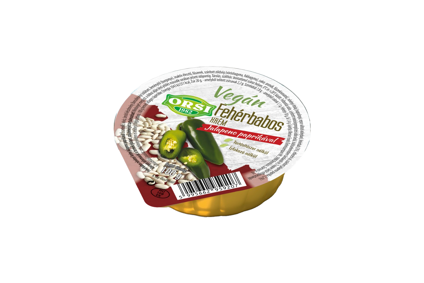 Vegan wild beans spread with jalapeno peppers