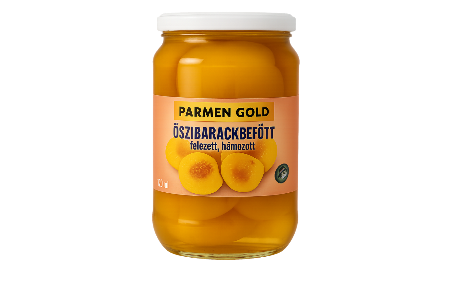 Peach compote in syrup