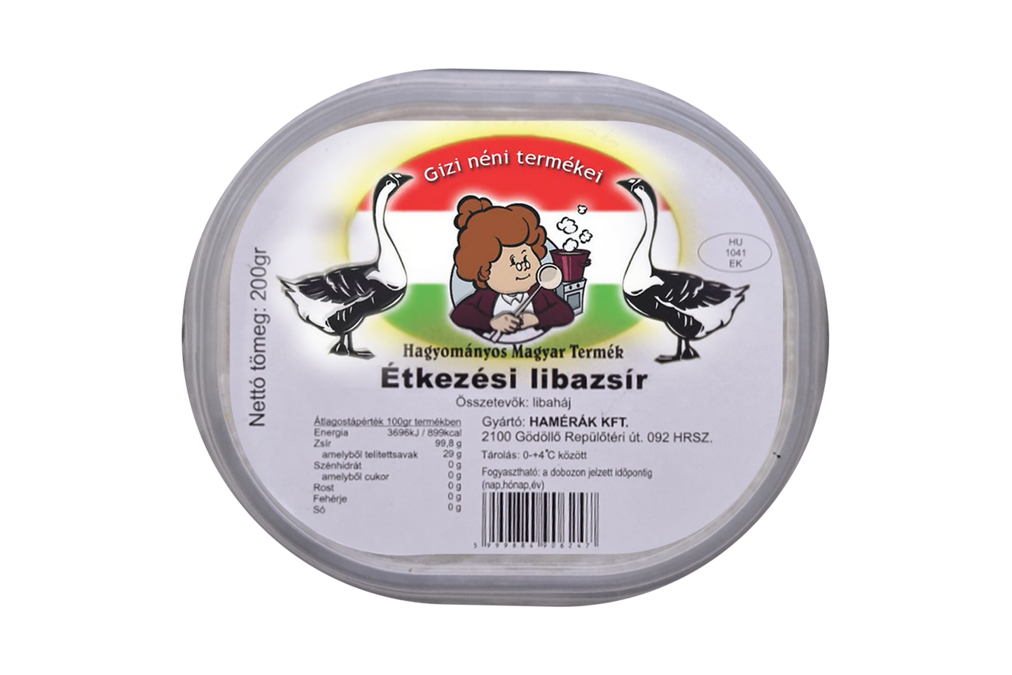 Hamerak Hungarian goose fat 200g jar for cooking and roasting