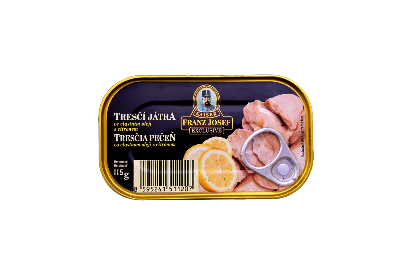 Franz Josef Kaiser Exclusive Icelandic Cod Liver in Own Oil with Lemon 115g