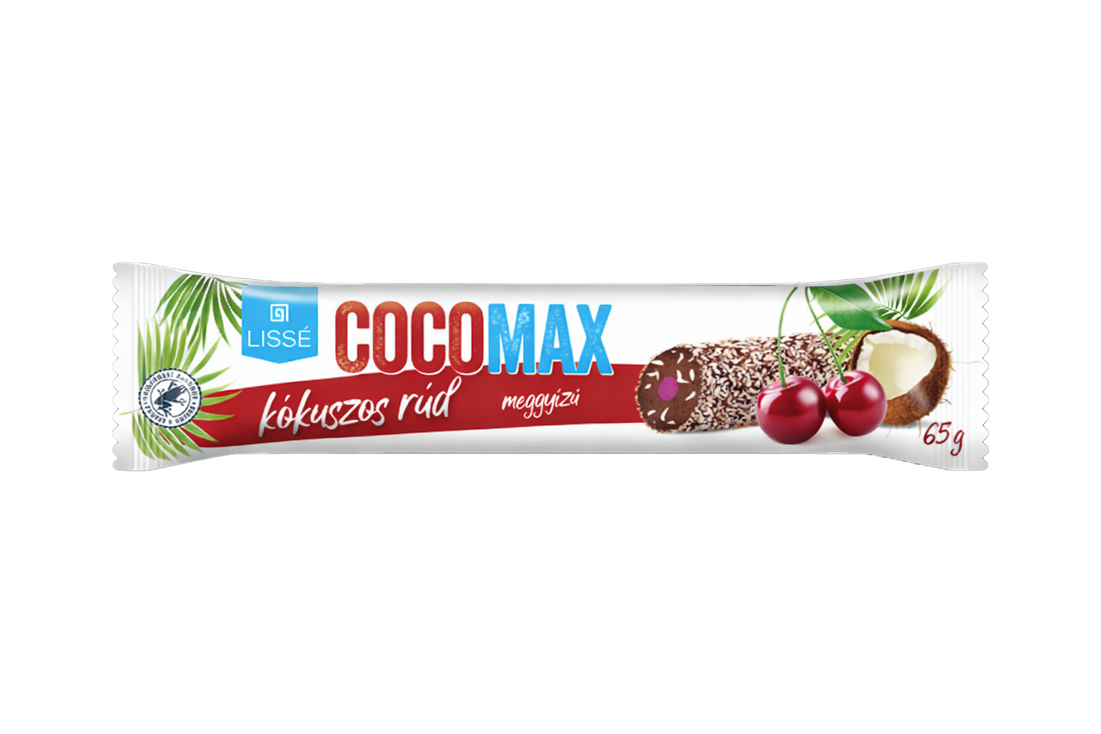 Cocomax Cherry Flavoured Cacao and Coconut Bar 65g