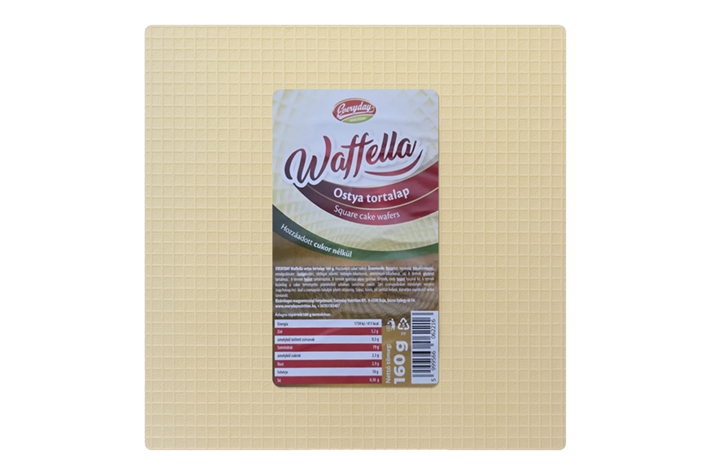 Everyday Waffella - 5 Square Cake Wafer Sheets (Approx. 25×25cm) 160g