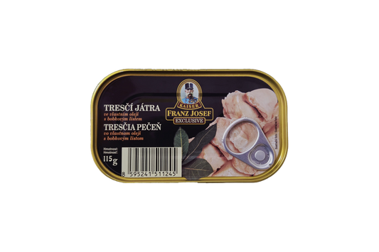 Franz Josef Kaiser Exclusive Icelandic Cod Liver in Own Oil with Bay Leaf 115g