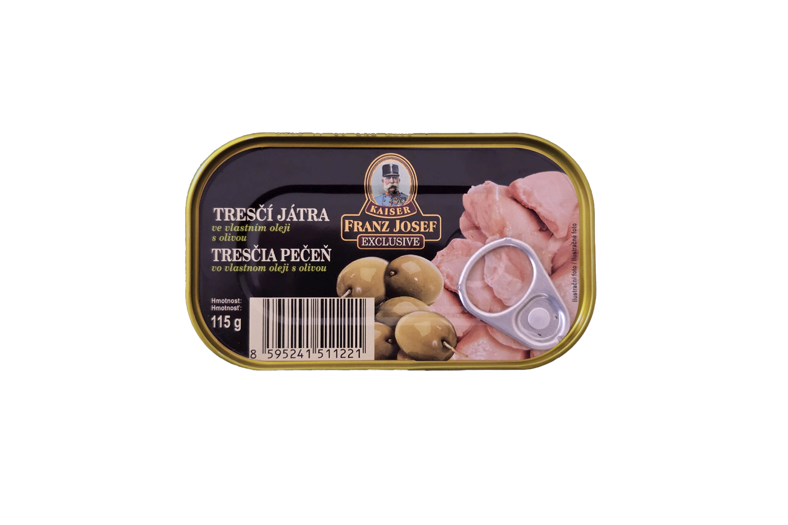 Franz Josef Kaiser Exclusive Icelandic Cod Liver in Own Oil with Olives 115g