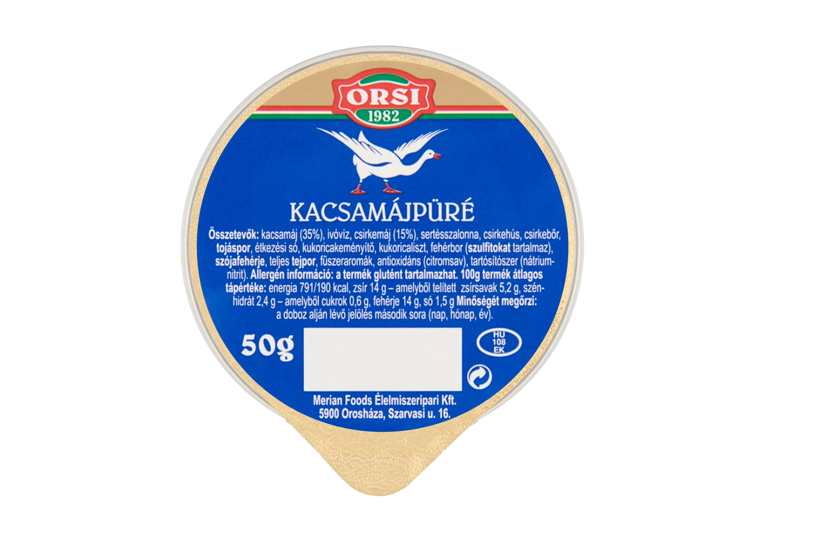 Orsi Duck Liver Puree 50g BB: 26.05.2026 - REDUCED - 30% OFF
