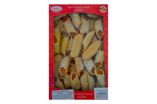 De la Neamu apricot jam rolls 700g – crescent pastries filled with fruity apricot jam