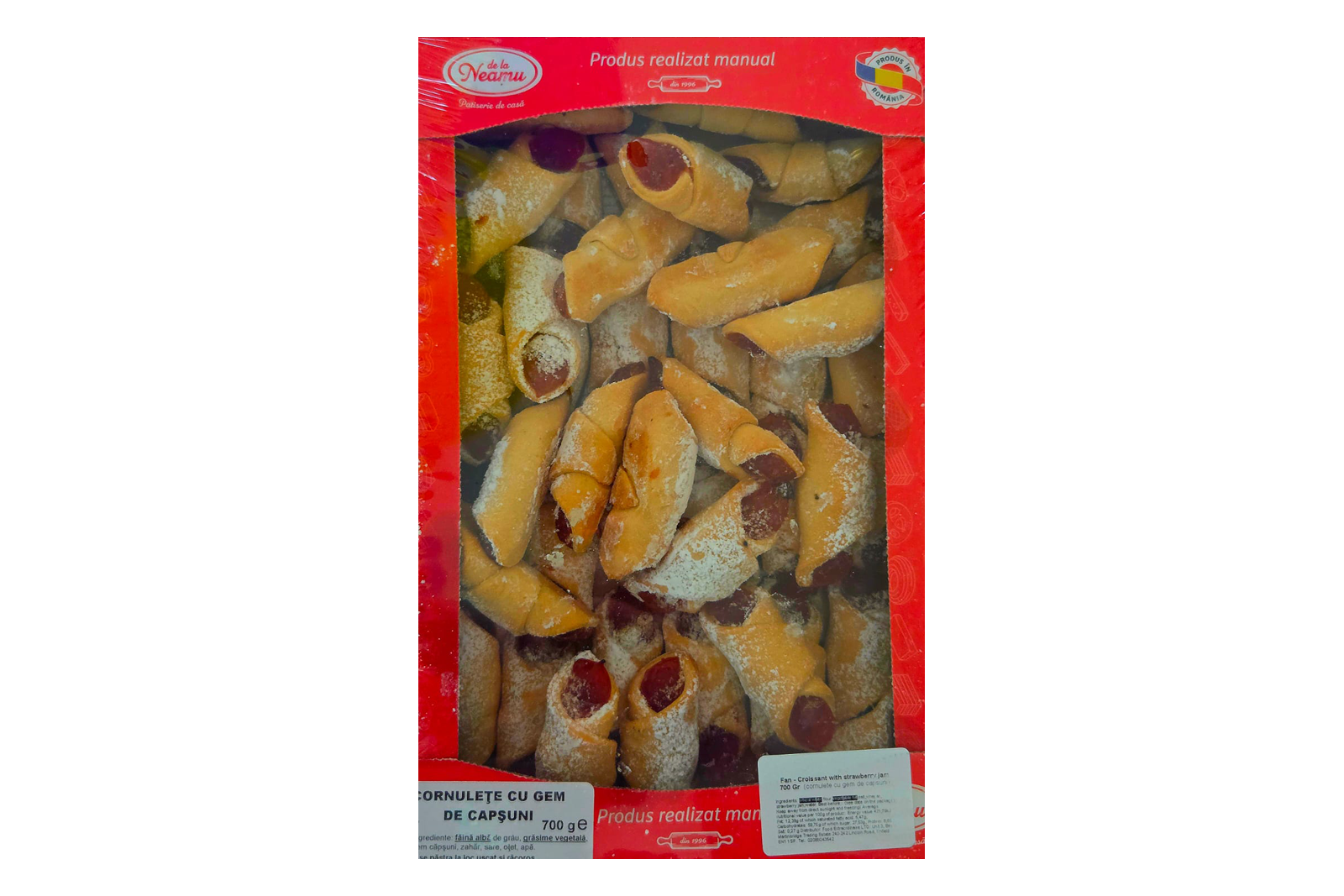 De la Neamu strawberry jam rolls 700g – sweet crescent rolls with strawberry filling
