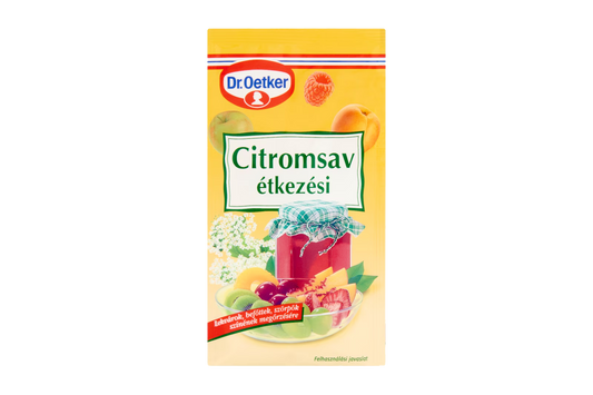 Dr. Oetker citric acid 30g – food-grade acidifier for jam and pickling