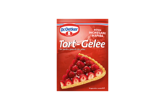 Dr. Oetker red Tort-Gelee 8g – Romanian red glaze for berry desserts