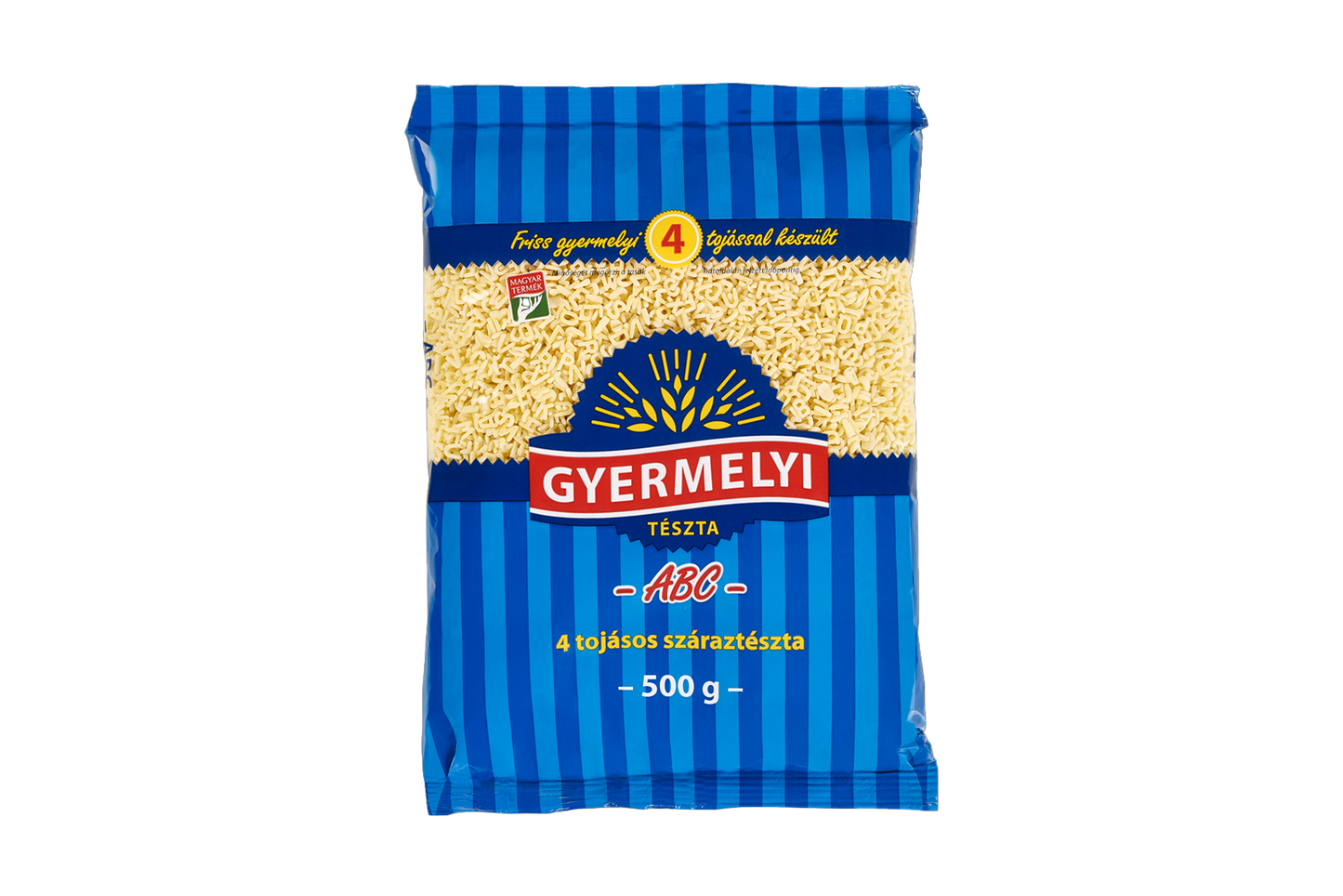 Gyermelyi ABC pasta 500g – 4-egg alphabet-shaped Hungarian pasta