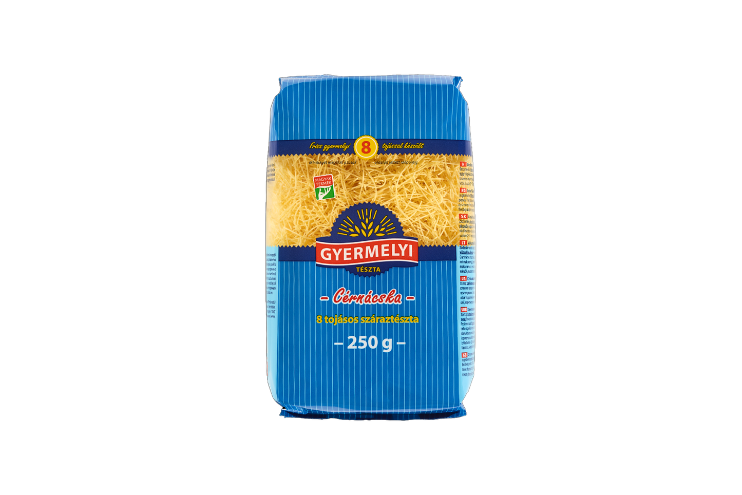 Gyermelyi cappellini pasta 250g – 8-egg thin pasta for soups and light dishes