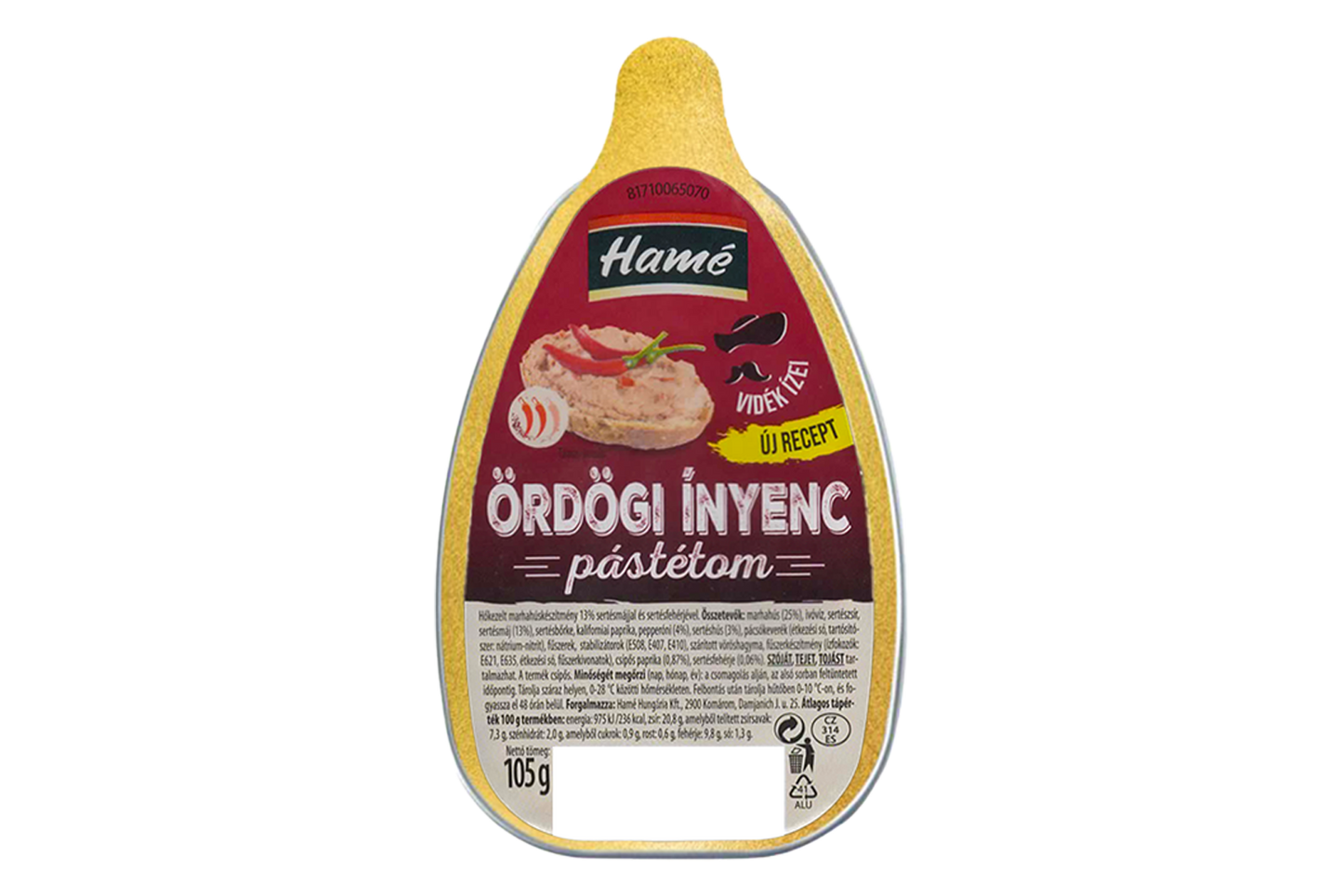 Hame Devil’s hot pate 105g – fiery gourmet liver spread with intense spice