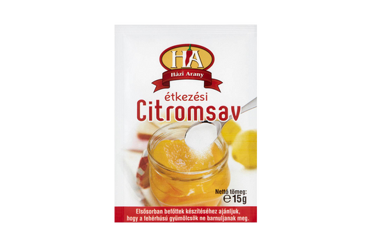Hazi Arany citric acid 15g – reduced price, BB 01.04.2025 – acidifier for preserves
