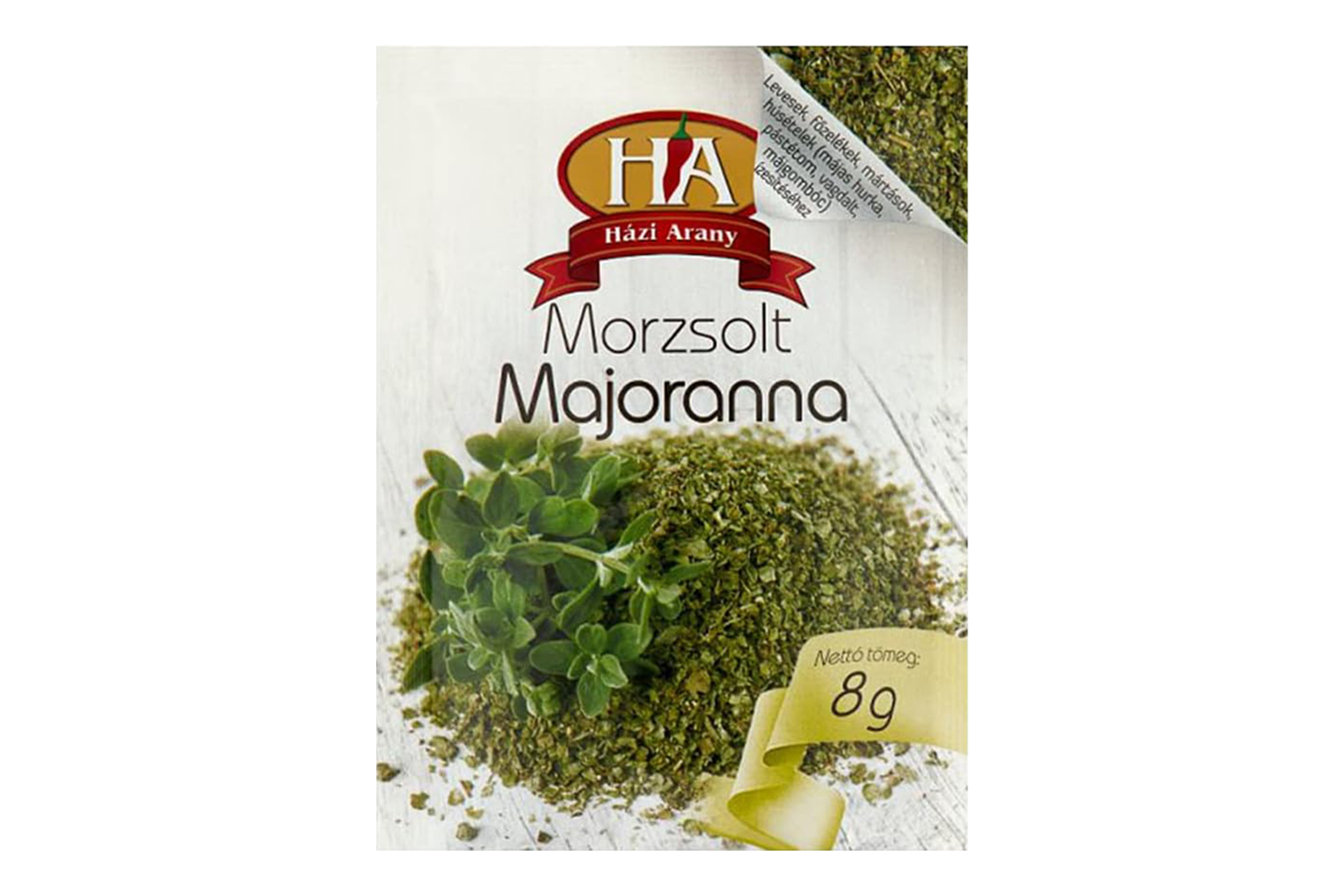Hazi Arany crushed marjoram 8g – dried herb for seasoning meats and soups