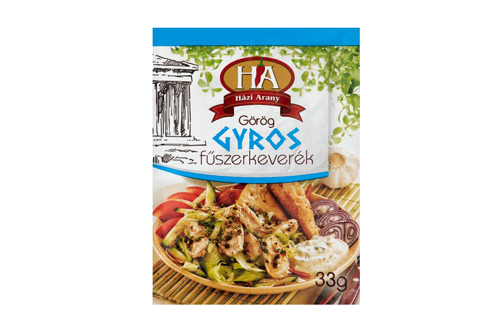 Hazi Arany gyros spice mix 33g – reduced price, BB 02.10.2025 – Greek meat seasoning