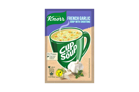 Instant French Garlic Cream Soup With Croutons