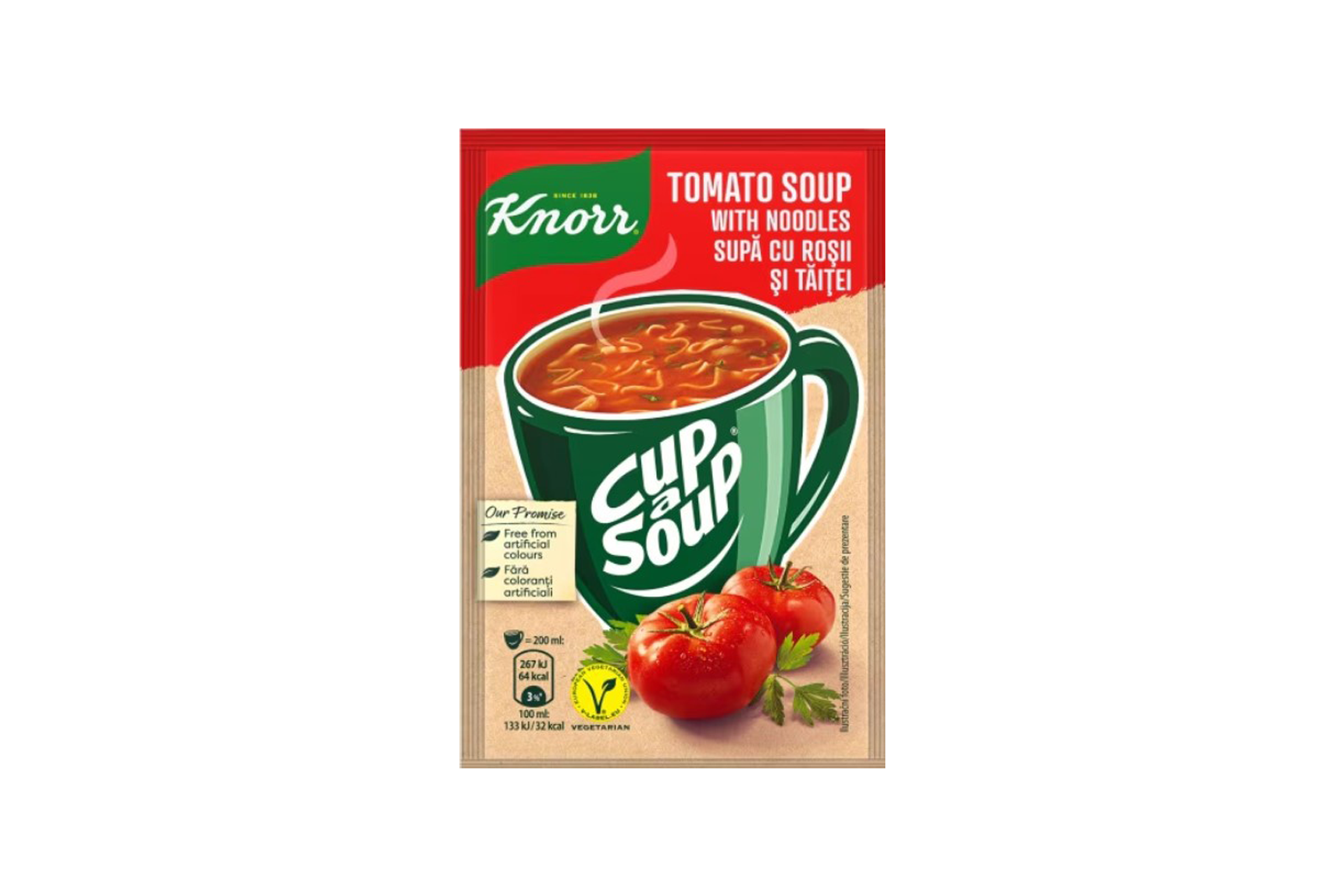Knorr tomato soup with noodles 19g – instant tomato broth with pasta