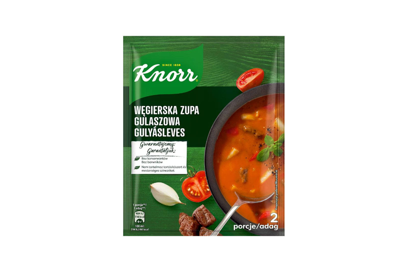 Knorr Hungarian goulash soup 60g – paprika-spiced beef soup in instant format