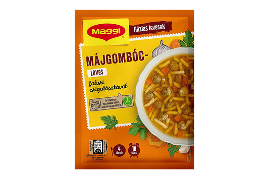 Instant Liver Dumpling Soup with Noodles