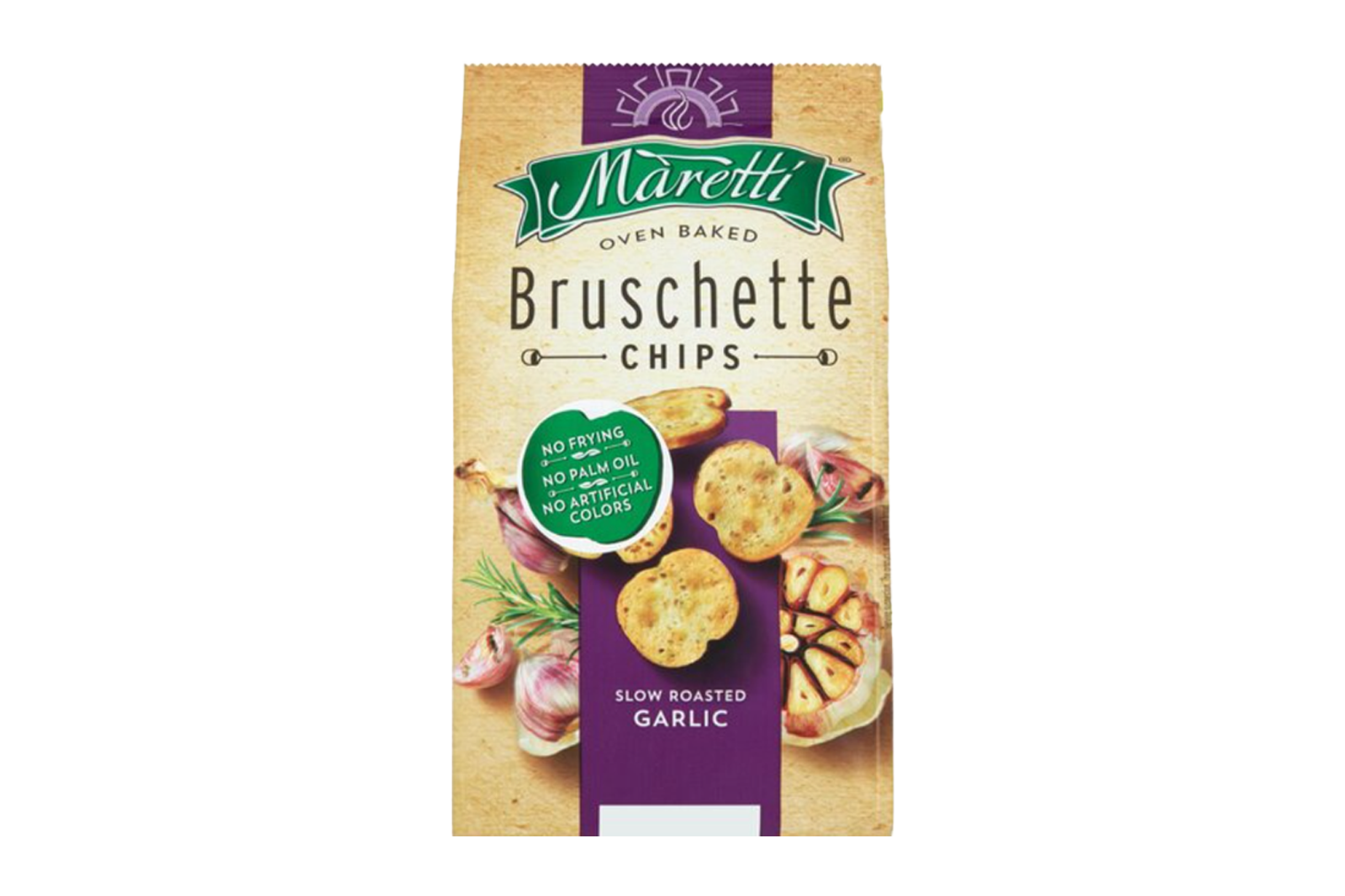 Garlic flavoured bread chips
