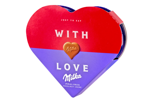 Heart shaped hazelnut pralines