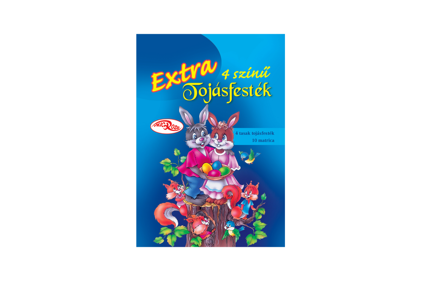 Microse 4-Colour Easter Egg Dye Kit with 10 Stickers | Easy & Fun Egg Decorating