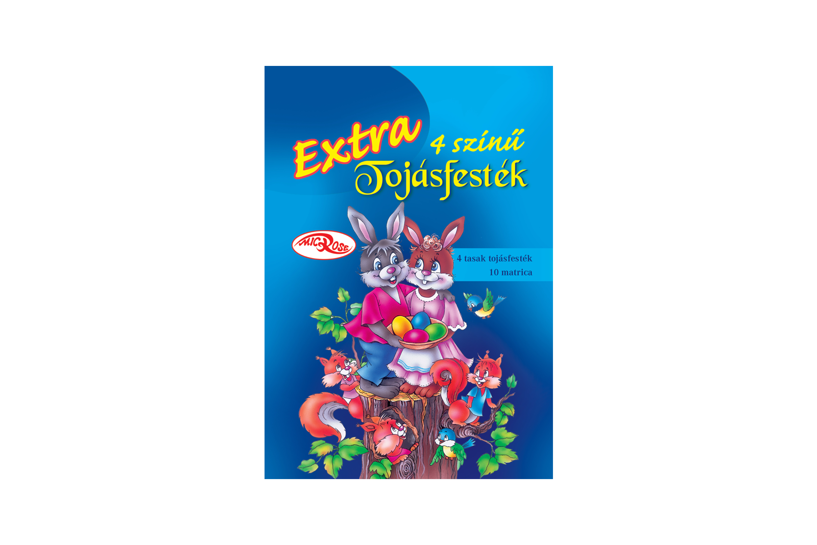 Microse 4-Colour Easter Egg Dye Kit with 10 Stickers | Easy & Fun Egg Decorating