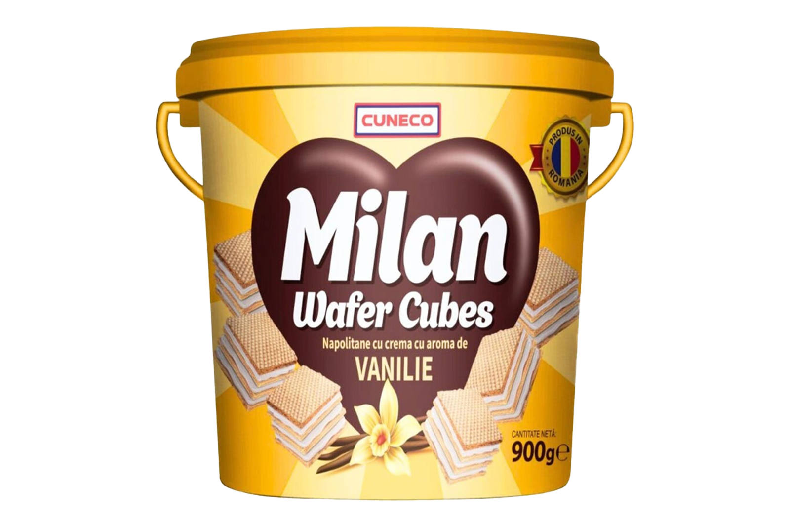 MILAN vanilla wafer cubes 900g – crispy layered snack with smooth vanilla cream