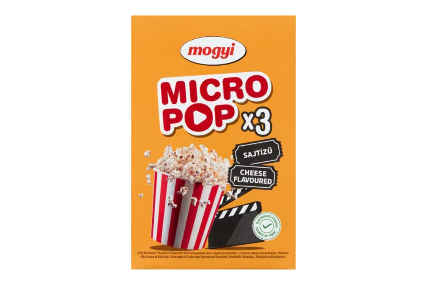 Mogyi cheese microwave popcorn 3x100g – cheesy flavour, ready in minutes