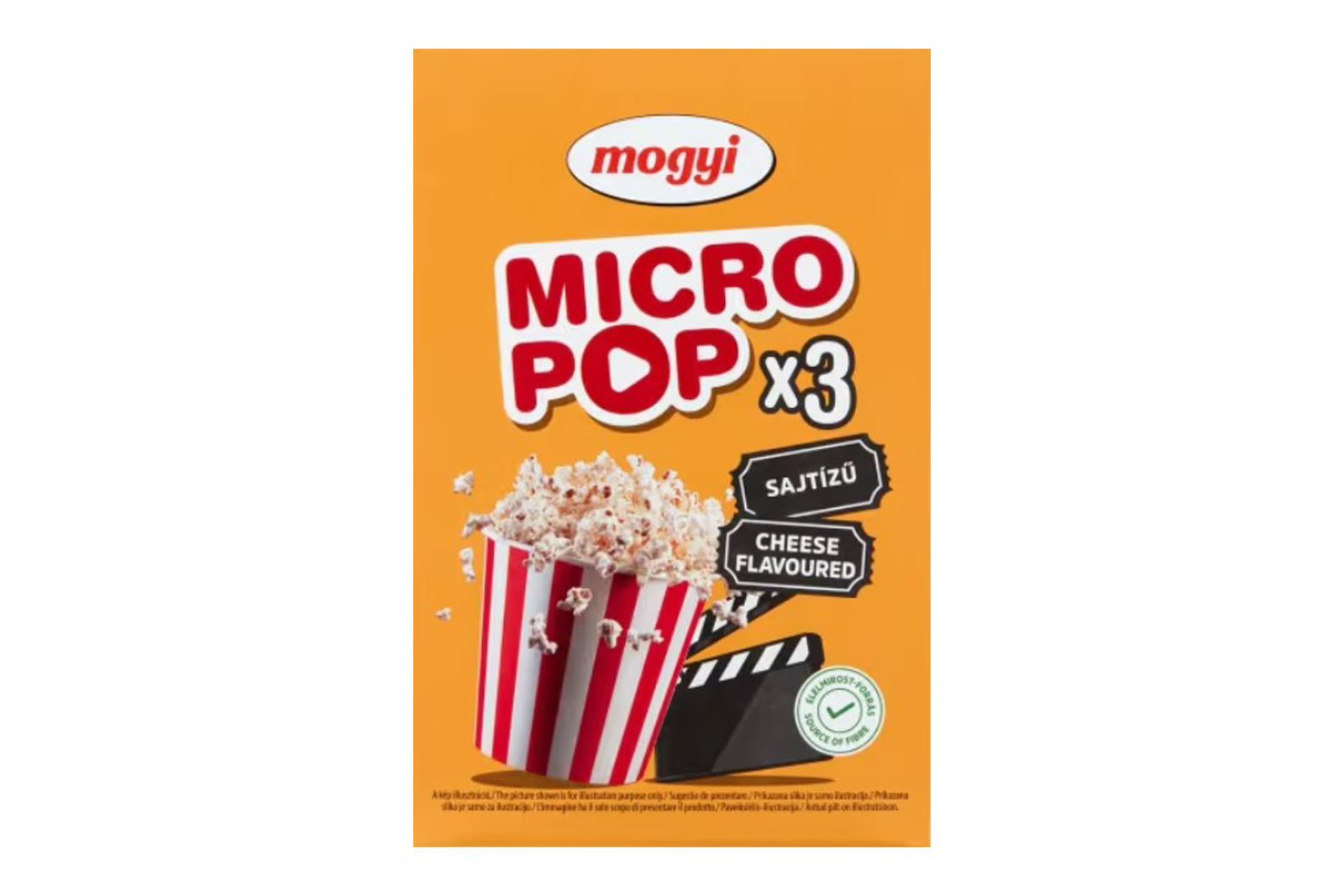 Mogyi cheese microwave popcorn 3x100g – cheesy flavour, ready in minutes