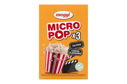 Mogyi cheese microwave popcorn 3x100g – cheesy flavour, ready in minutes