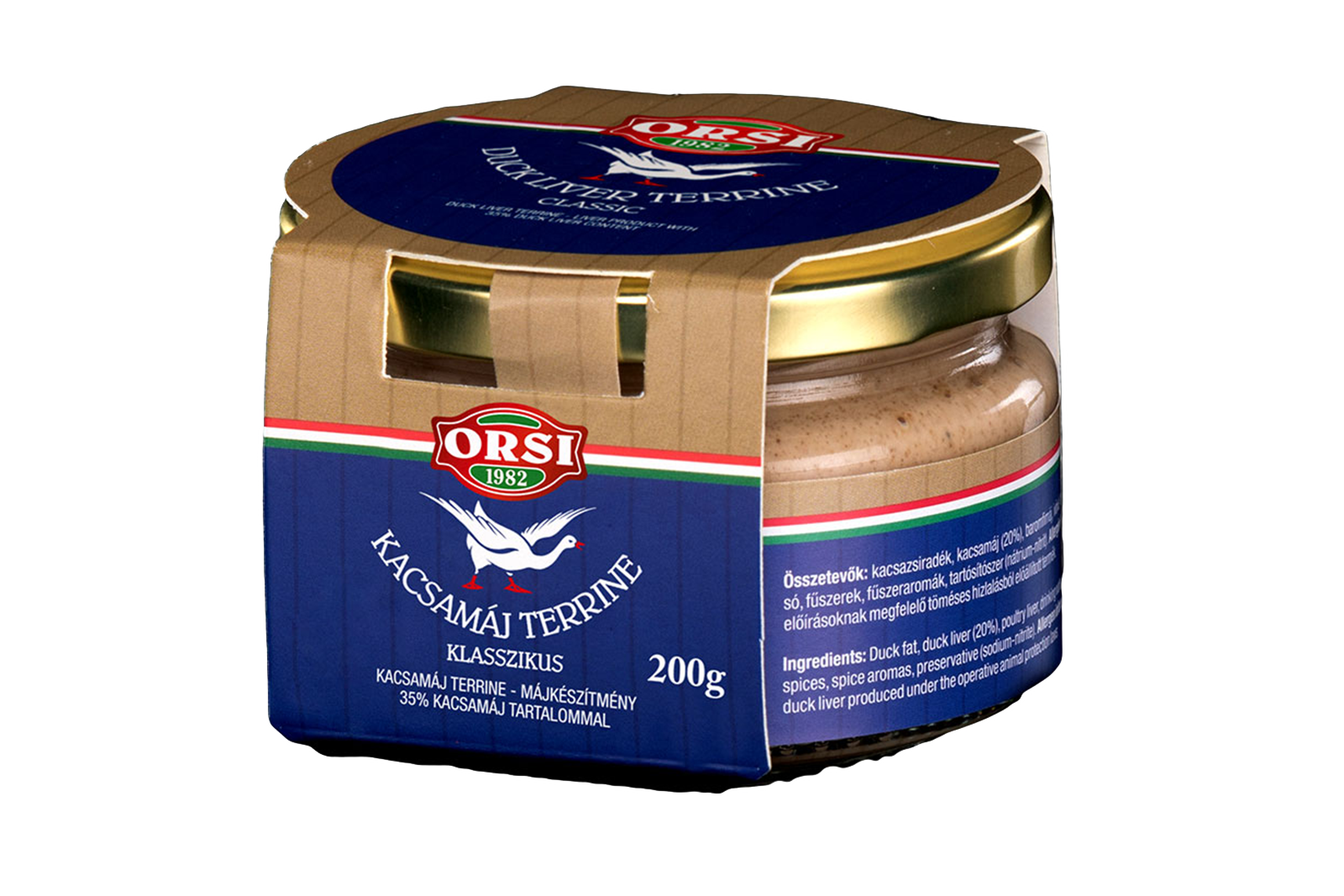 Duck liver terrine 35% fat content
