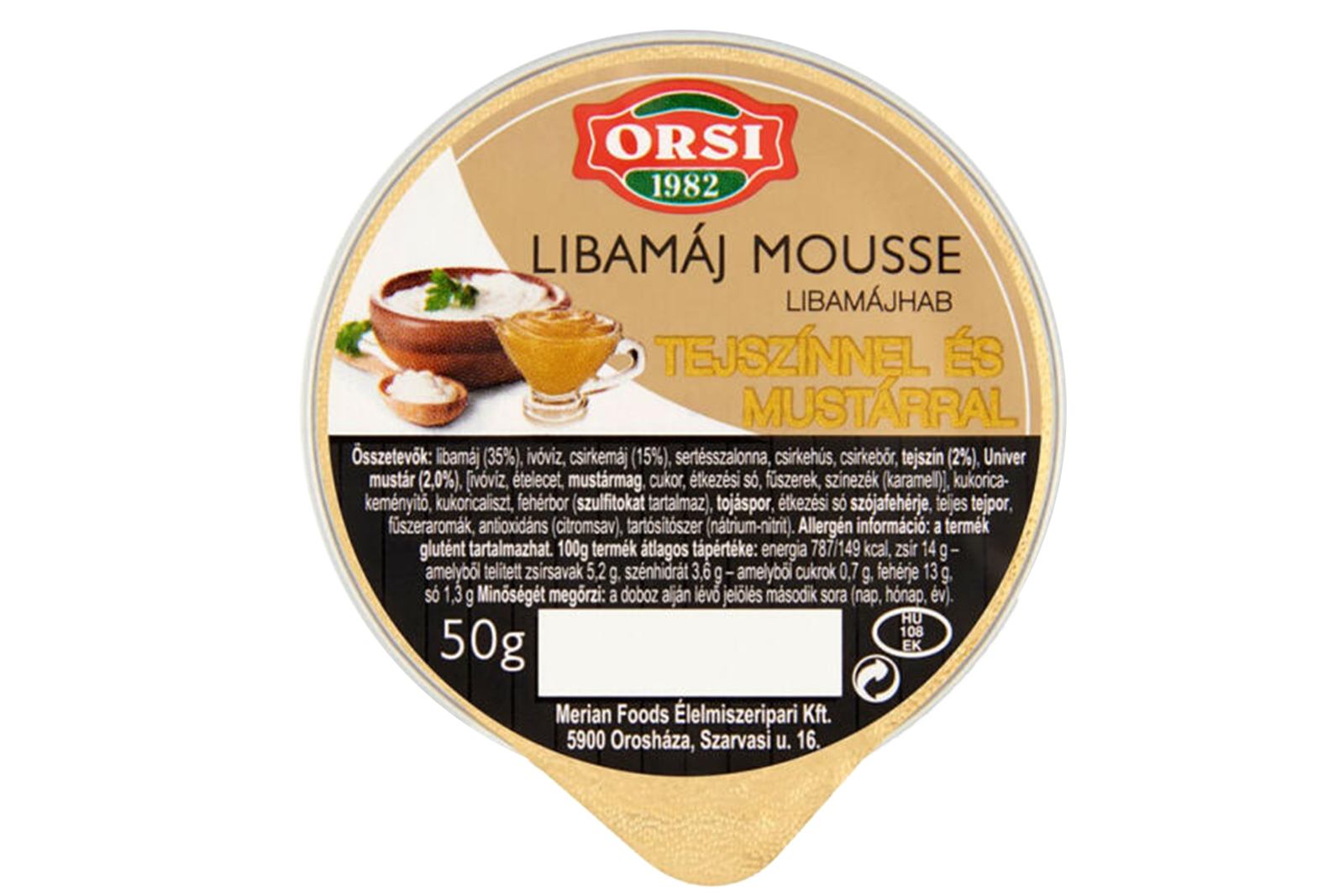 Double cream and mustard goose liver mouosse