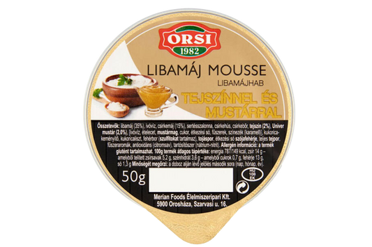 Double cream and mustard goose liver mouosse