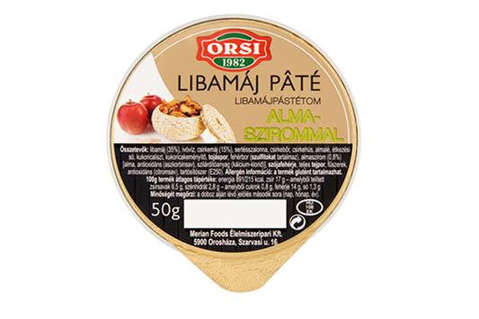 Goose liver pate with happle petal
