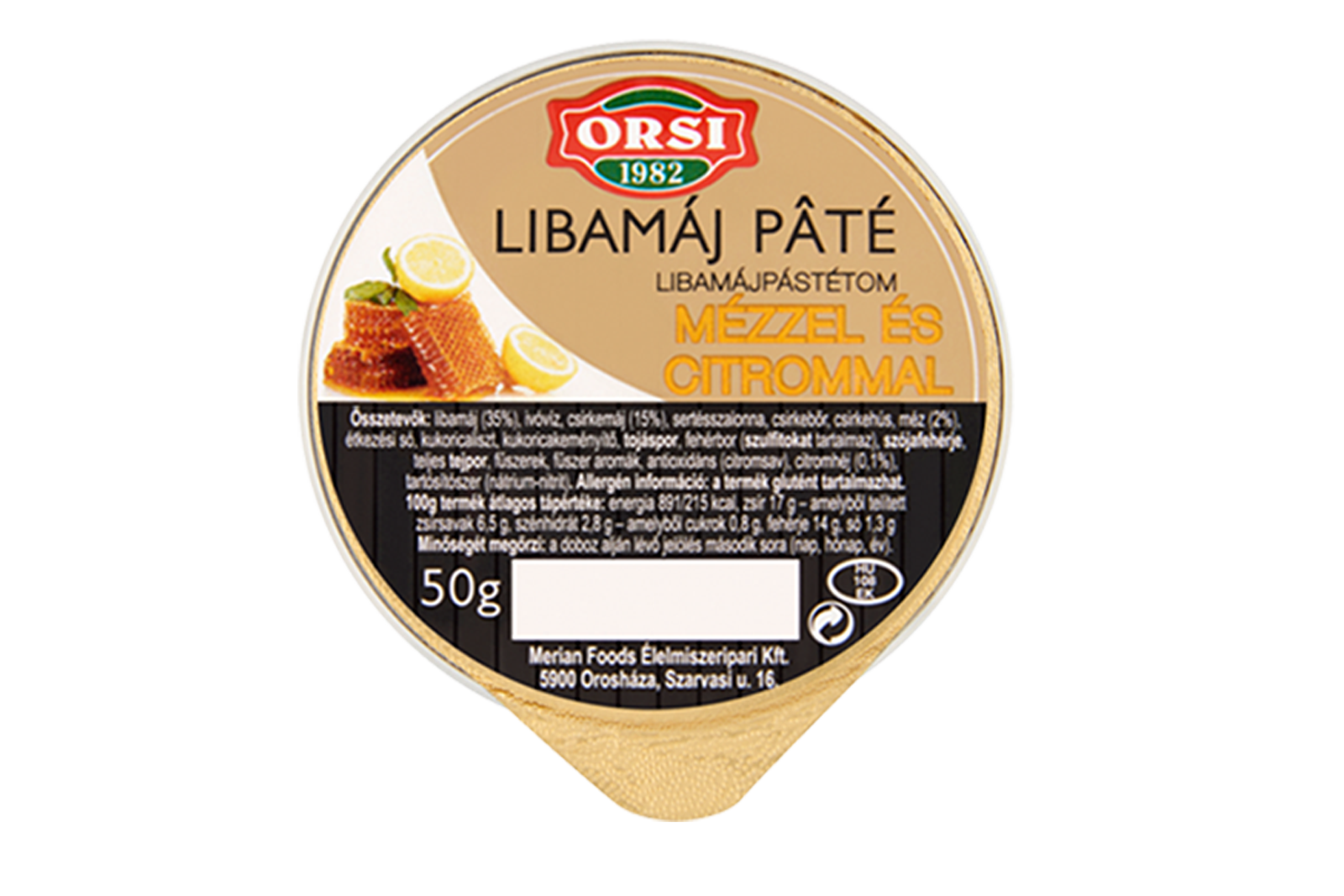 Honey and lemon goose liver pate