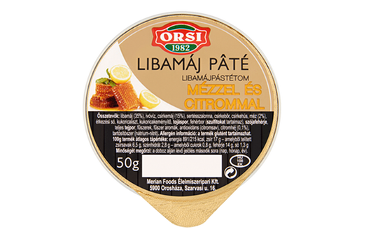 Honey and lemon goose liver pate