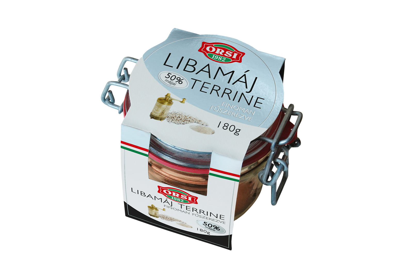 lightly seasoned goose liver terrine 50% fat content