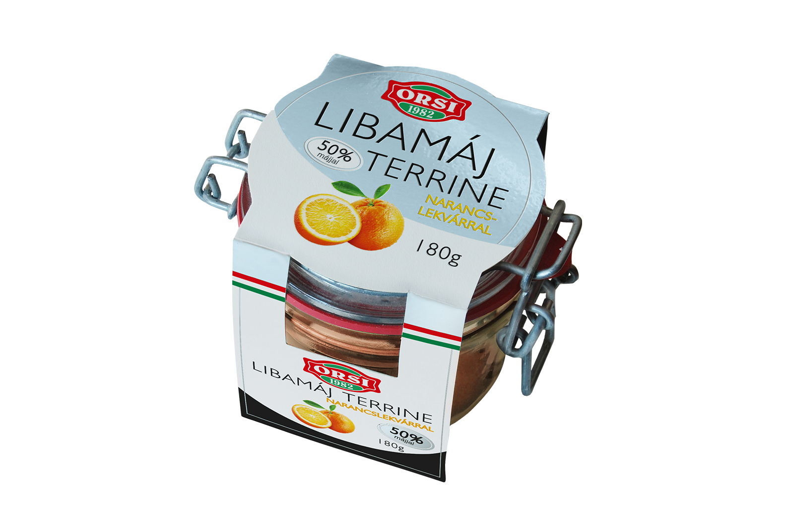 Goose liver terrine with orange jam 50% fat content