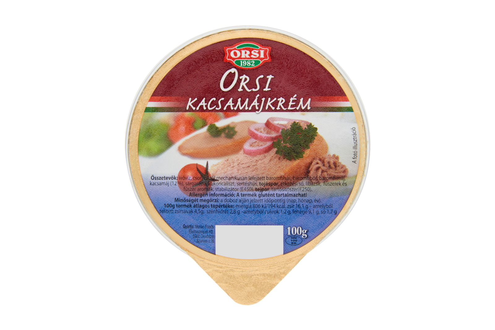 Orsi duck liver puree 50g – fine-textured duck liver spread