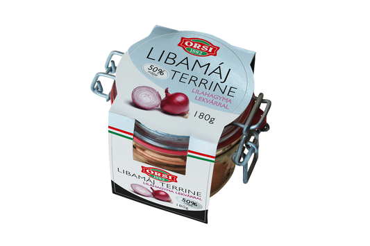 Goose liver terrine with red onion chutney 50% fat content