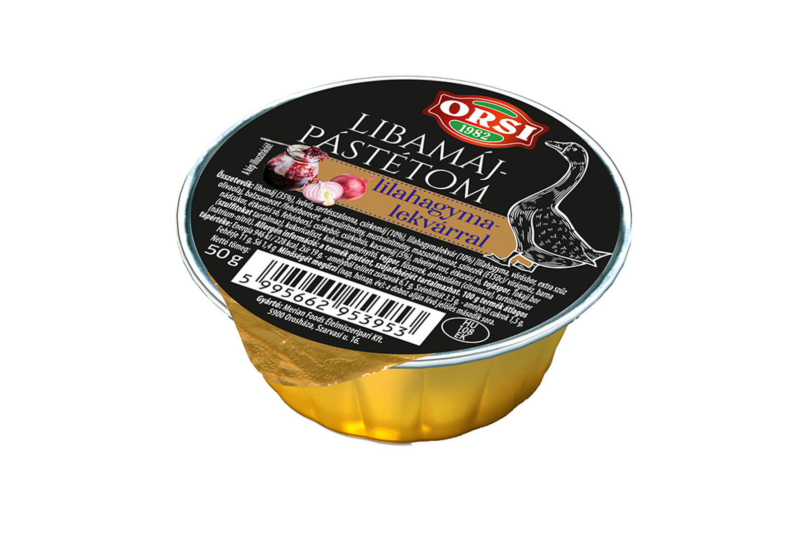 Goose liver pate with red onion chutney