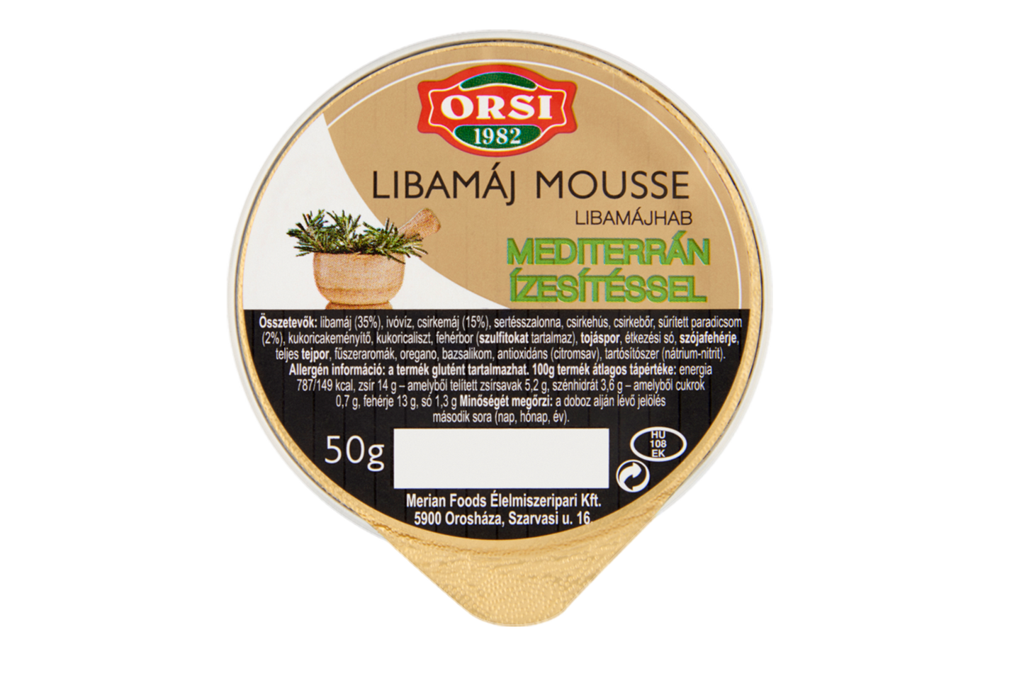 Orsi Goose Liver Mousse Mediterranean 50g